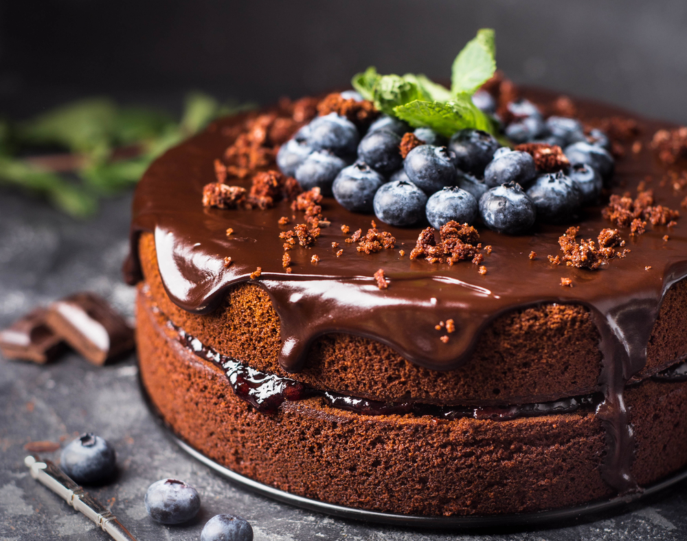 Franquia de bolo: imagem de um bolo de chocolate