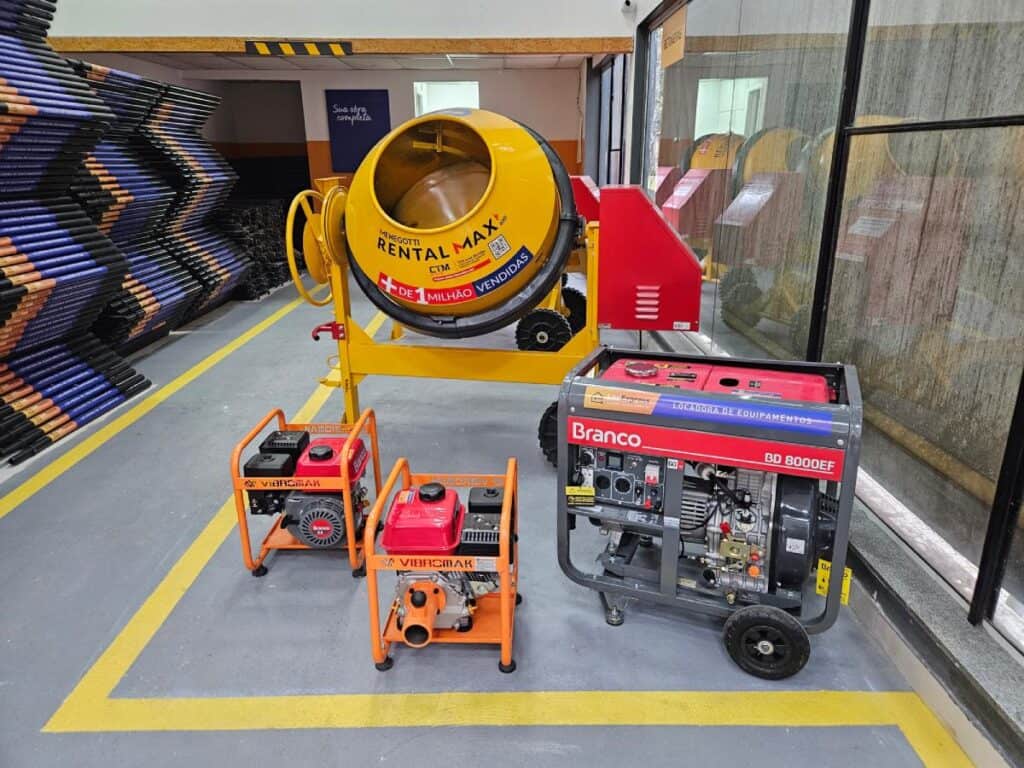 locação de equipamentos para construção